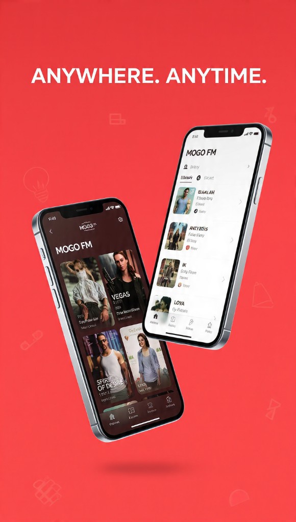 Mogo FM app — My Library screen